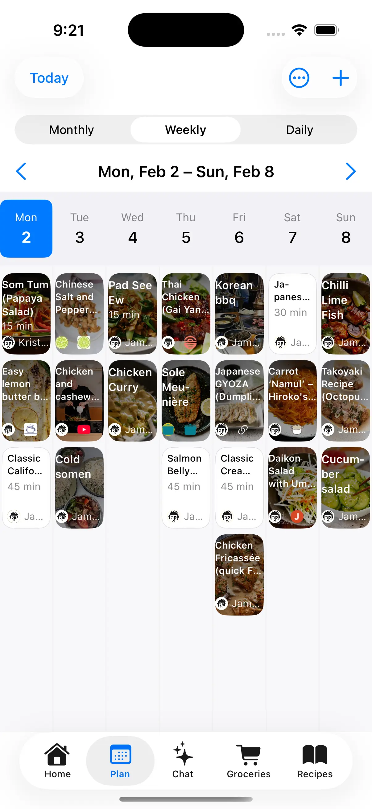 Decide once for the week, not every night